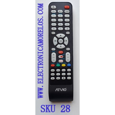 CONTROL REMOTO ORIGINAL PARA SMART TV ATVIO ((NUEVO)) / MODELOS ATV-32SM / ATV-55UHD